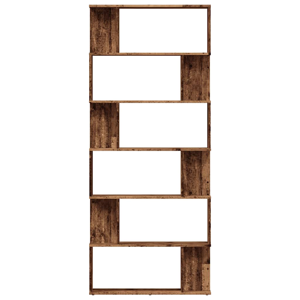 Armário de livros madeira velha 80x24x192 cm madeira trabalhada