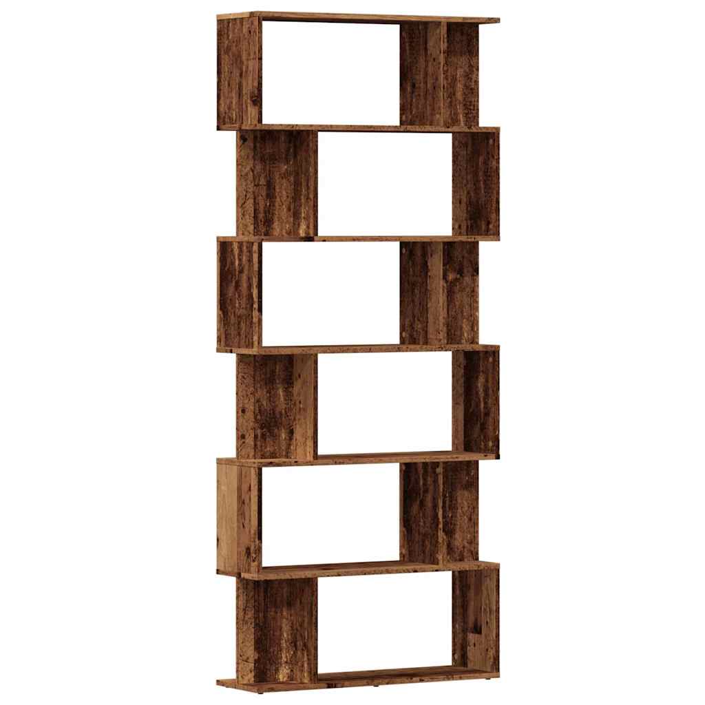 Armário de livros madeira velha 80x24x192 cm madeira trabalhada