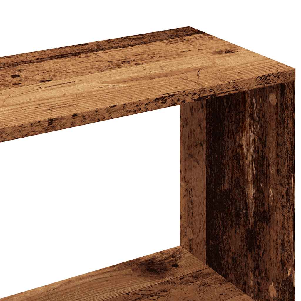 Estante 97,5x29,5x100 cm contraplacado madeira velha