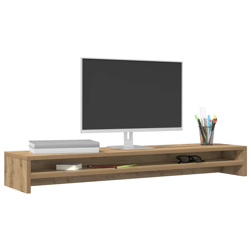 Suporte para monitor Artisan Oak 100x24x13 cm Madeira projetada