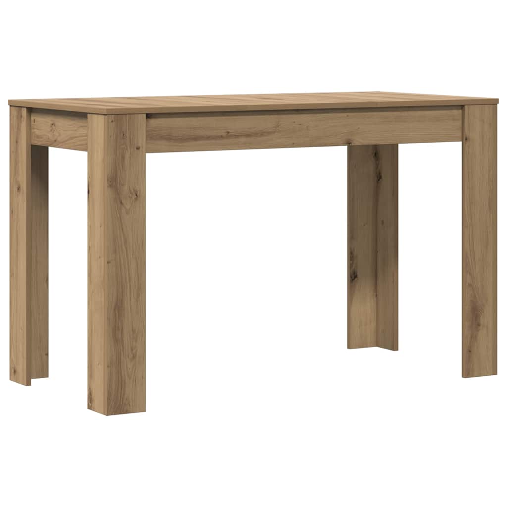 Mesa de jantar 120x60x76cm derivados madeira carvalho artisiano