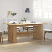 Mesa de jantar 180x90x76cm derivados madeira carvalho artisiano