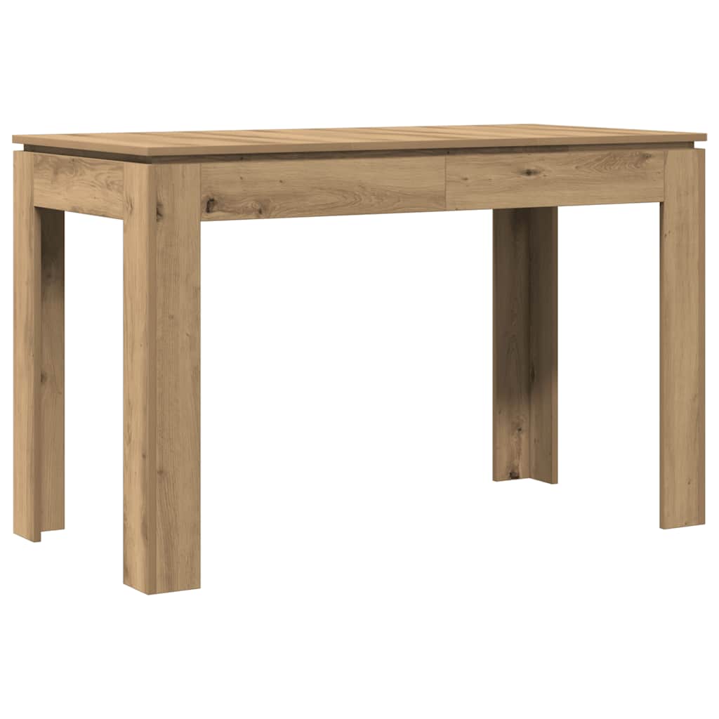 Mesa de jantar 120x60x76cm derivados madeira carvalho artisiano