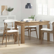 Mesa de jantar 120x60x76cm derivados madeira carvalho artisiano