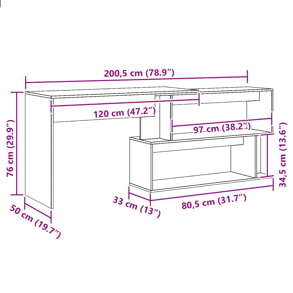 Mesa de canto Carvalho Artesanal Madeira Engenheirada