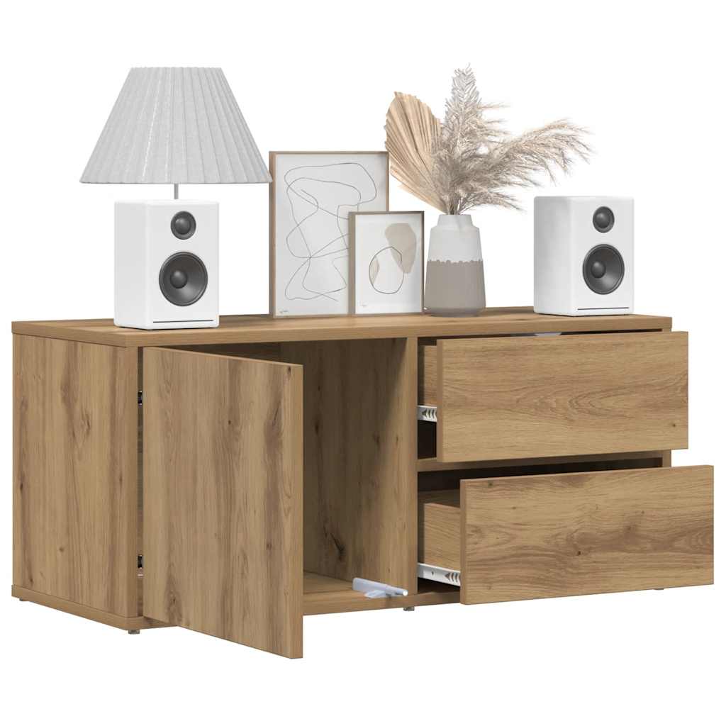 Móvel TV 80x34x35,5 cm derivados de madeira carvalho artisiano