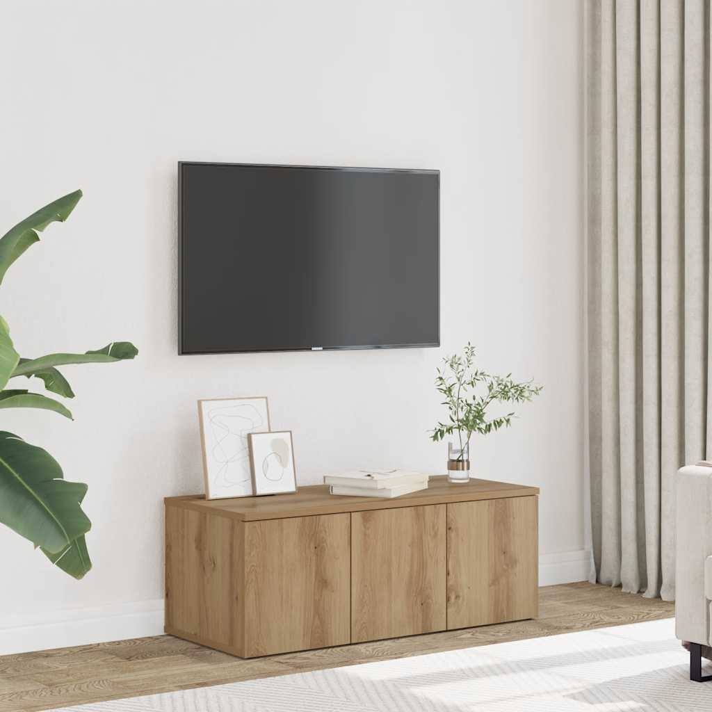 Móvel de TV 80x34x30 cm derivados madeira carvalho artisiano