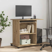 Mesa para computador carvalho artesanal 80x50x75 cm