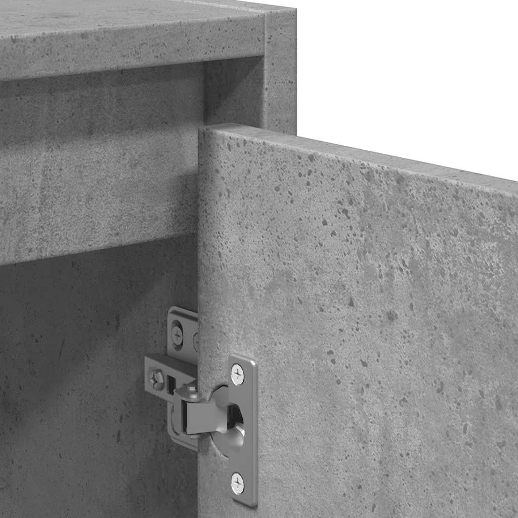 2 pcs conj. móveis casa banho derivados madeira cinza cimento