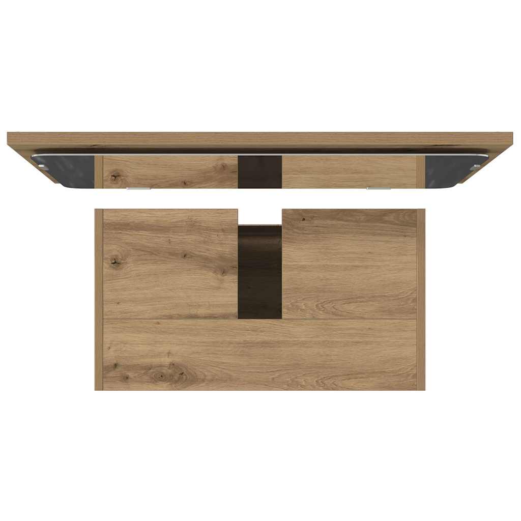 2 pcs móveis de casa de banho deriv. madeira carvalho artisiano