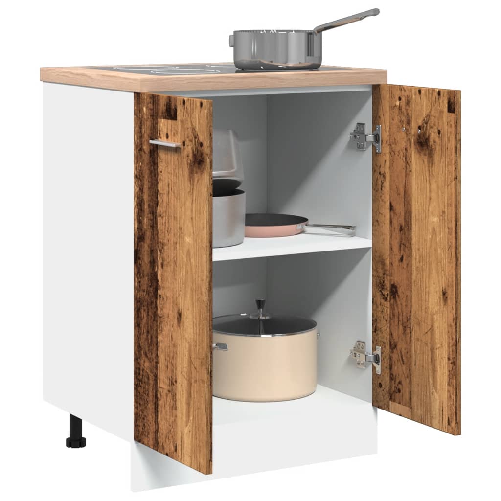 Armário inferior “Lyon” deriv. madeira madeira velha