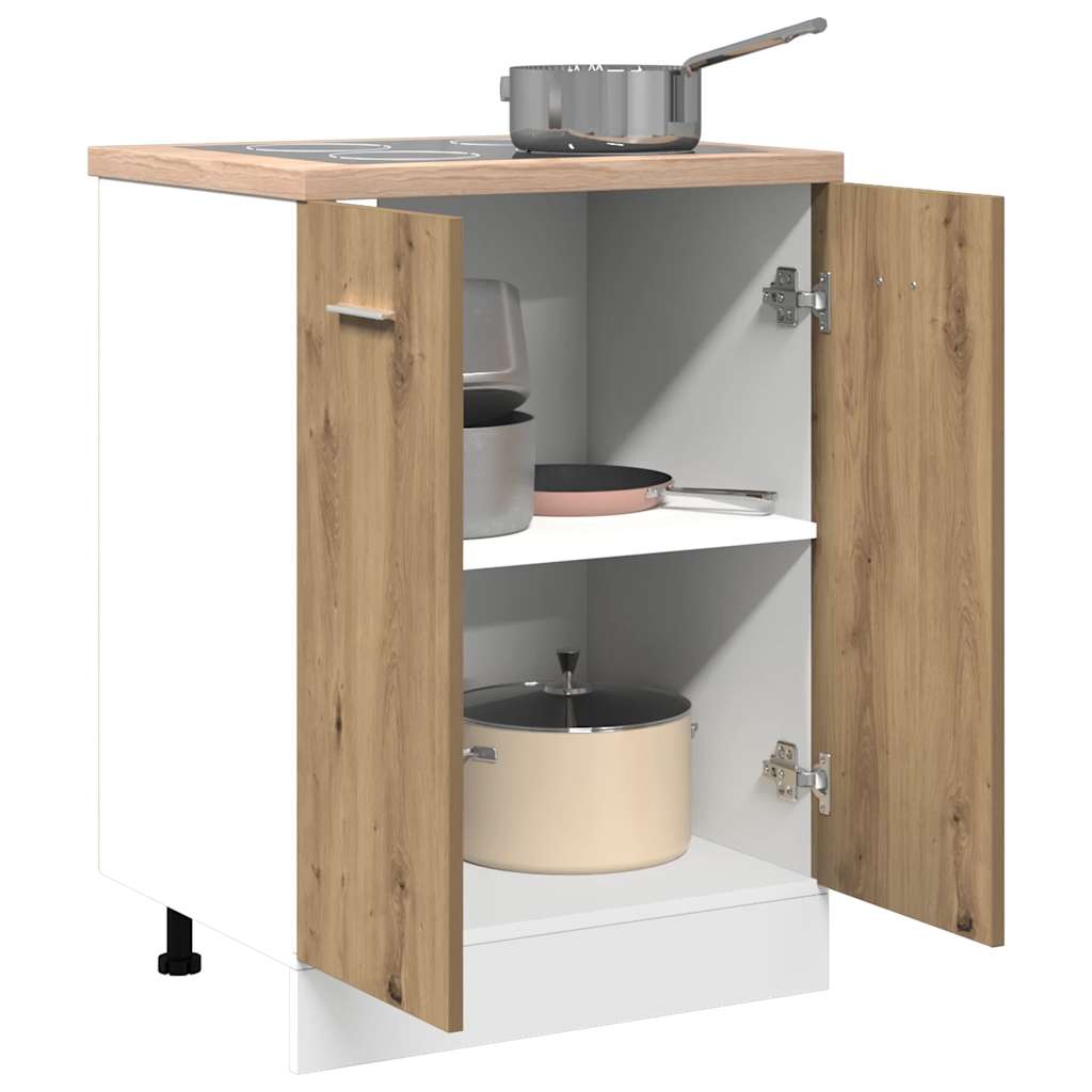 Armário inferior “Lyon” deriv. madeira carvalho artisiano