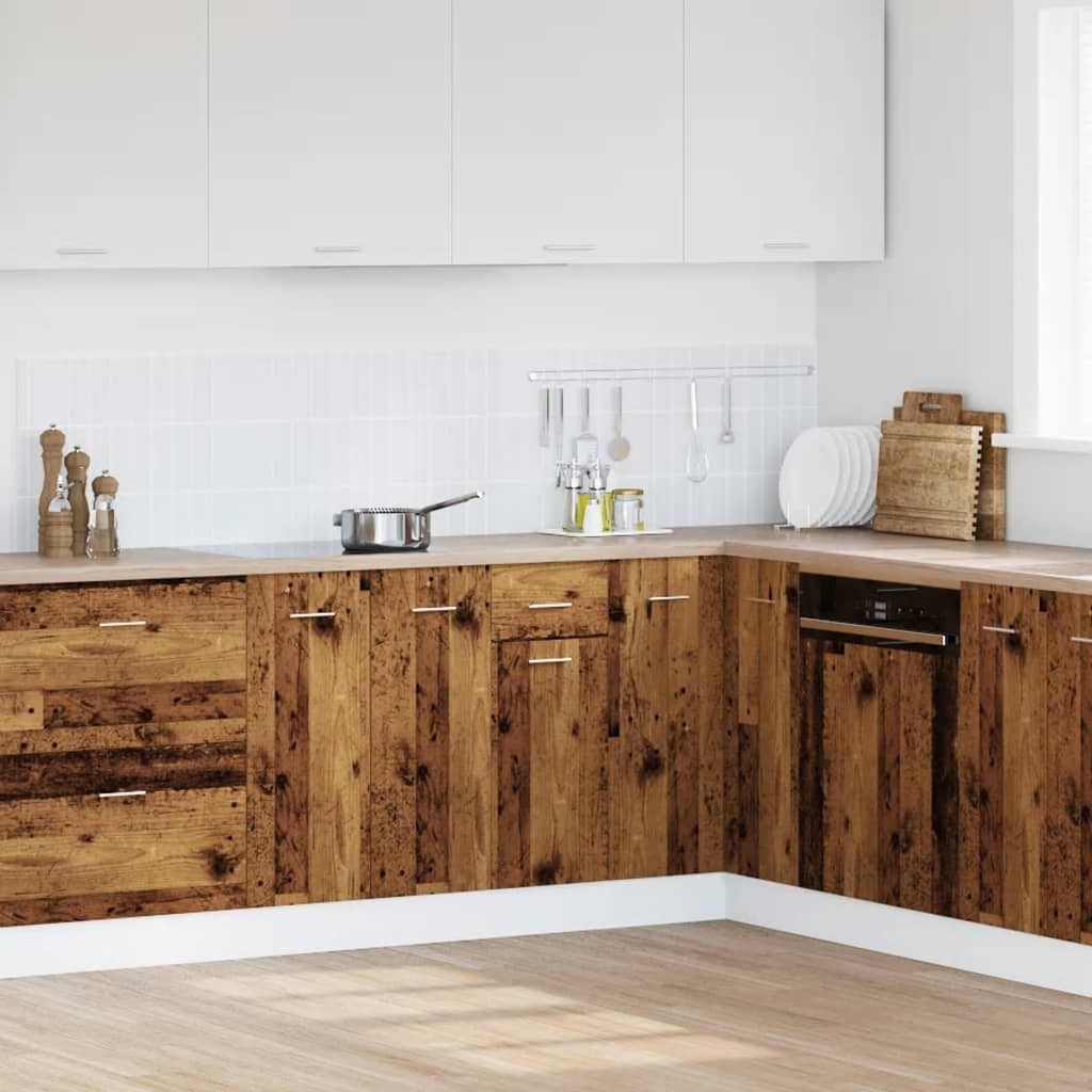 Armário inferior c/ gavetas “Lyon” madeira velha