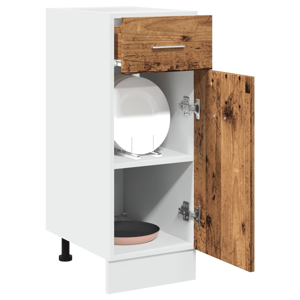 Armário inferior c/ gavetas “Lyon” madeira velha