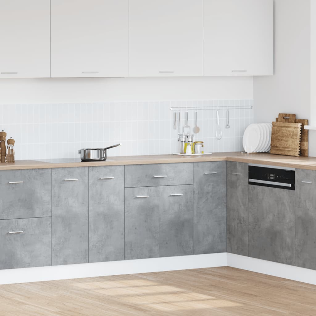 Armário inferior c/ gavetas “Lyon” contraplacado cinzento