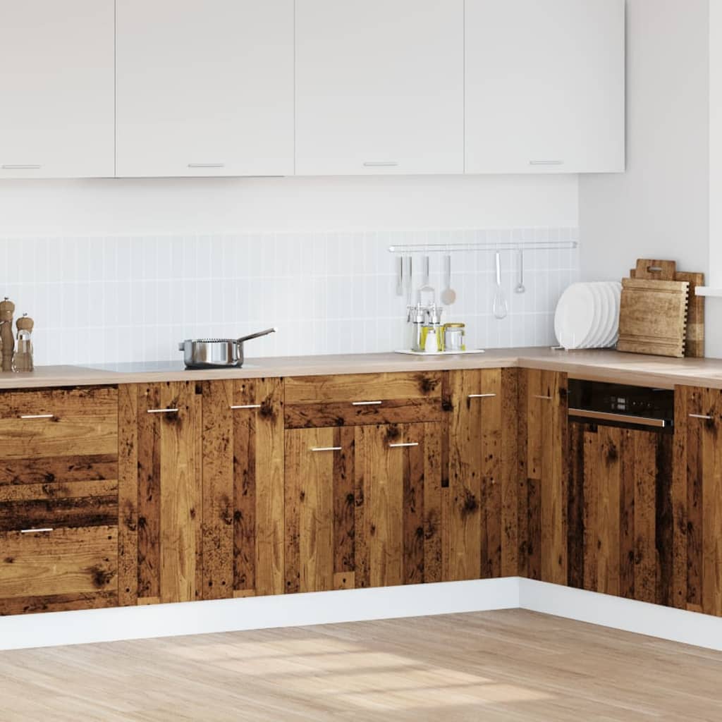 Armário inferior c/ gavetas “Lyon” deriv. madeira madeira velha