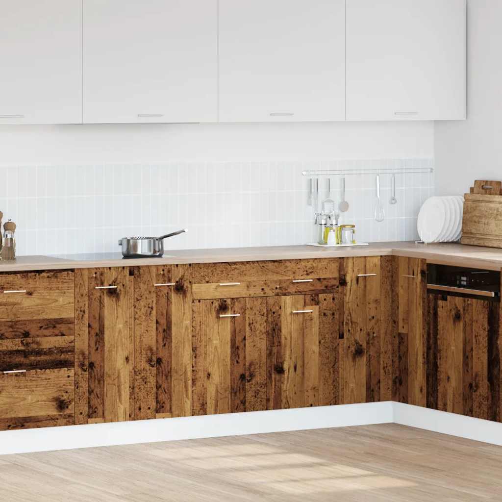 Armário inferior c/ gavetas “Lyon” madeira velha