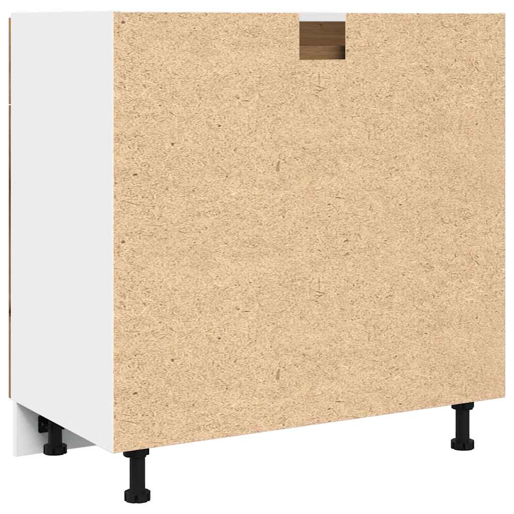 Armário inferior c/ gavetas “Lyon” carvalho artisiano