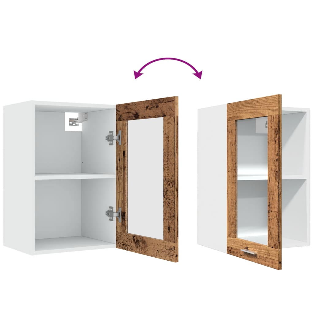 Armário suspenso “Lyon” 40x31x60 cm madeira velha