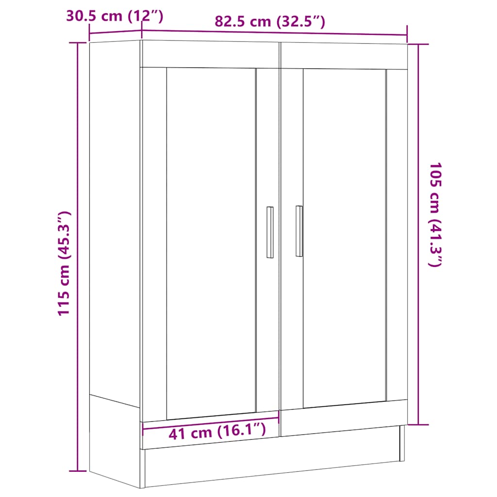 Estante 82,5x30,5x115 cm derivados de madeira madeira velha