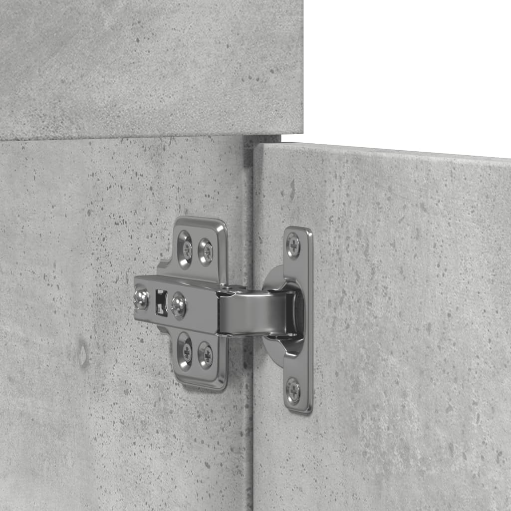 Armário lavatório 80x38,5x46 cm contraplacado cinzento cimento