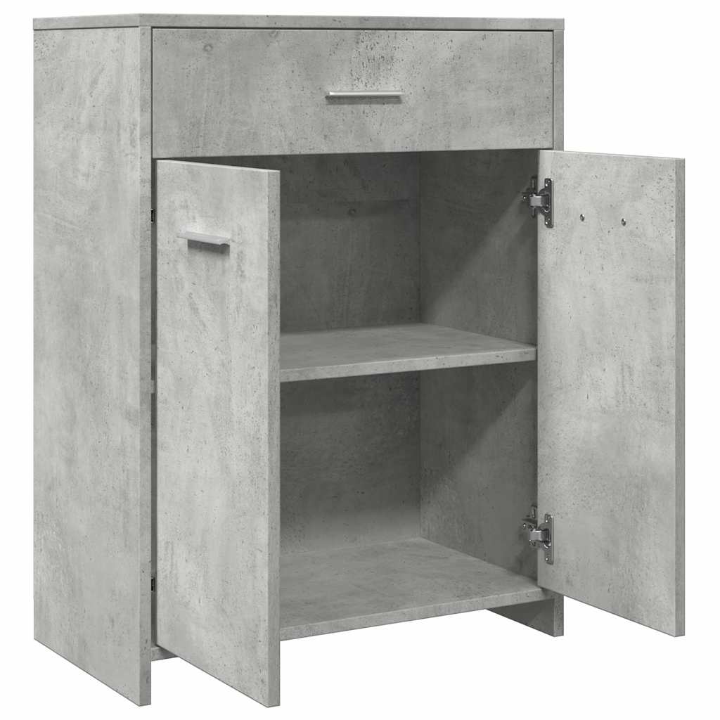 Armário de casa de banho 60x33x80cm contraplacado cinza cimento