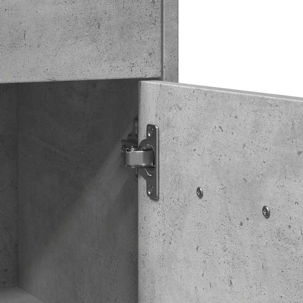 Armário de casa de banho 60x33x80cm contraplacado cinza cimento