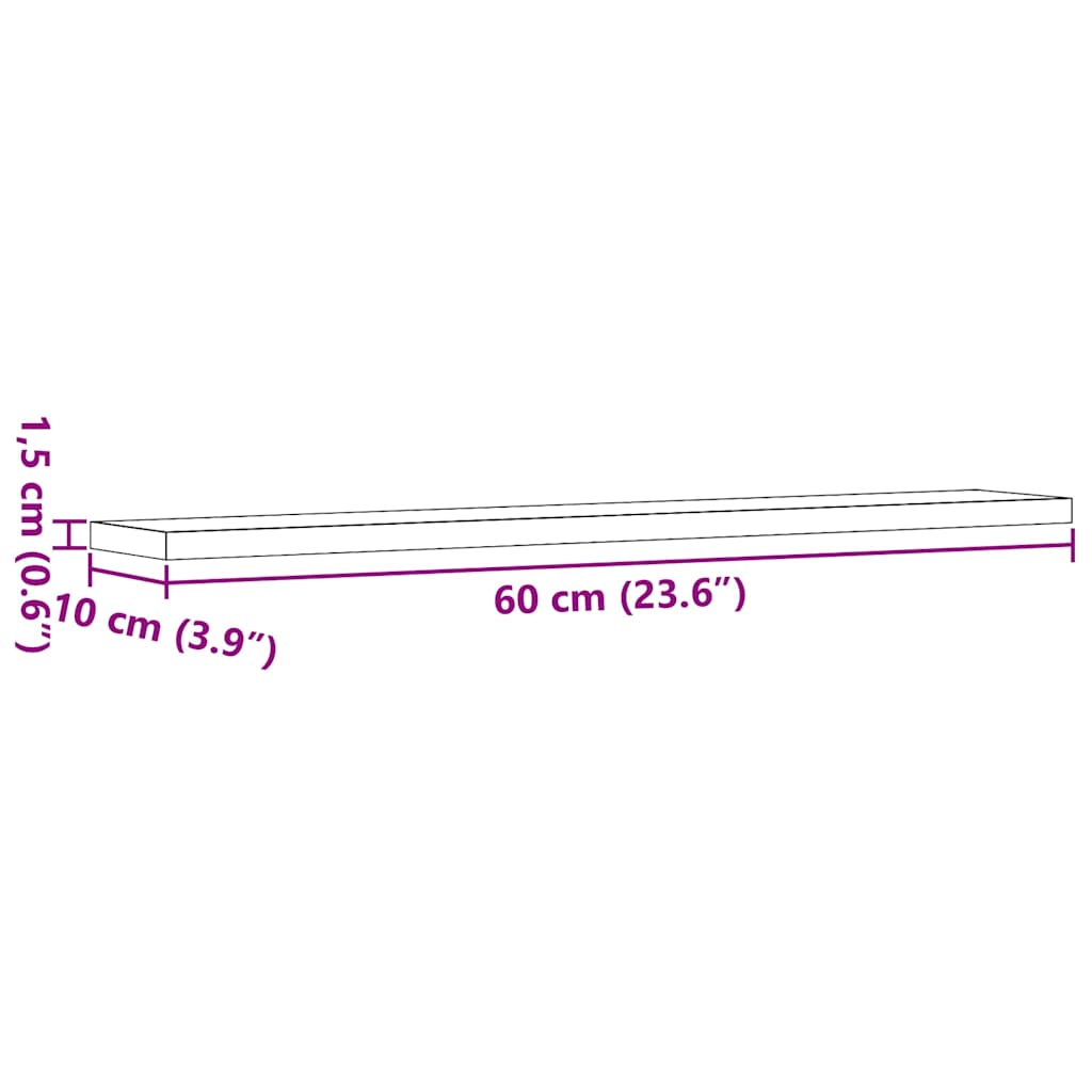 Prateleiras p/ estante 4 pcs deriv. madeira carvalho artisiano