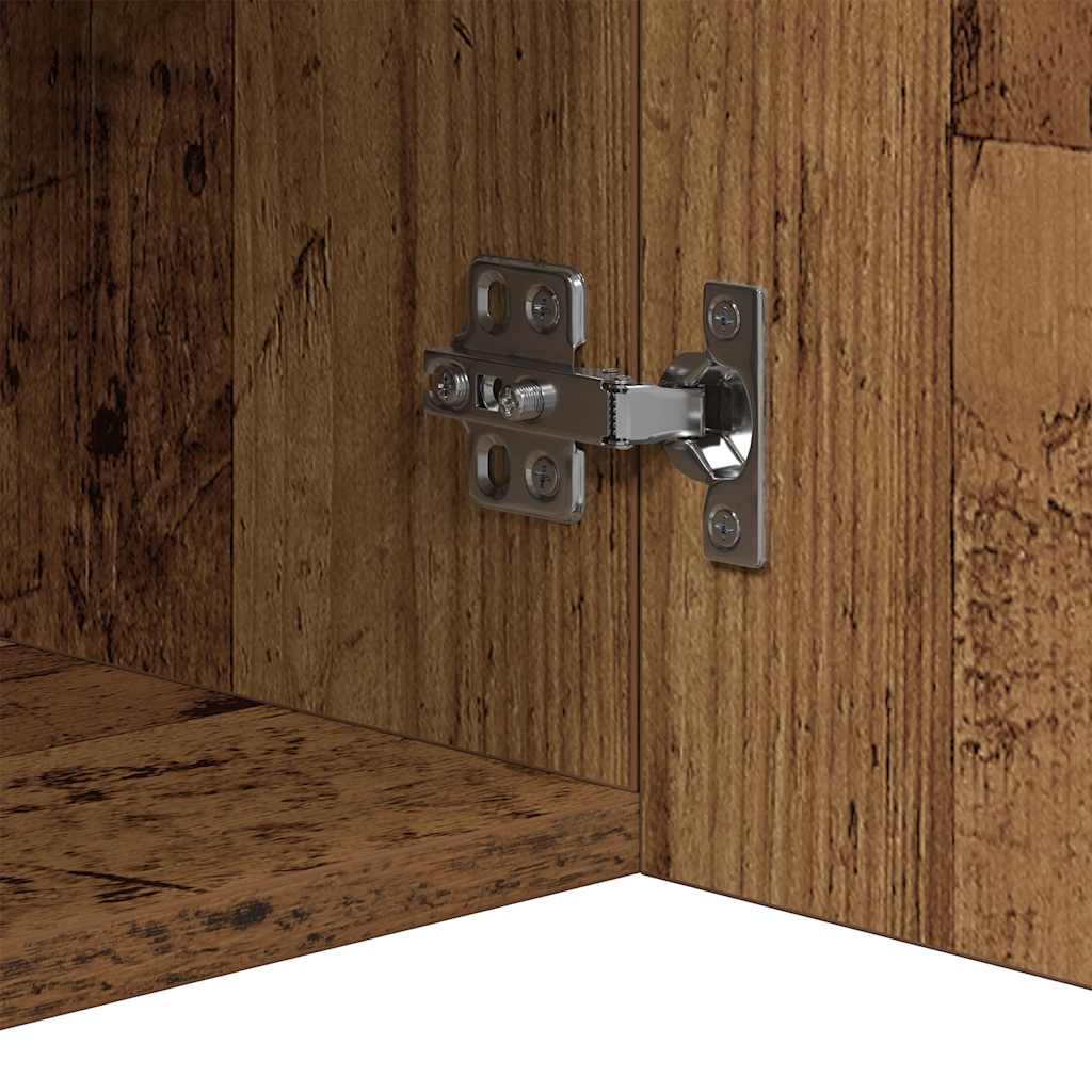 Aparador c/ luzes LED 80x35x75 cm deriv. madeira madeira velha