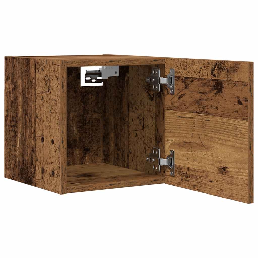 Móvel de TV de parede 2 pcs 30,5x30x30 cm madeira velha
