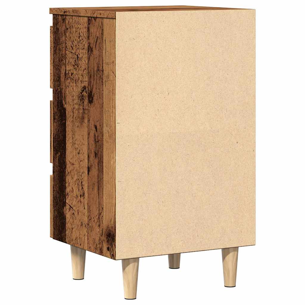 Mesa de cabeceira madeira velha 40x35x69 cm madeira trabalhada