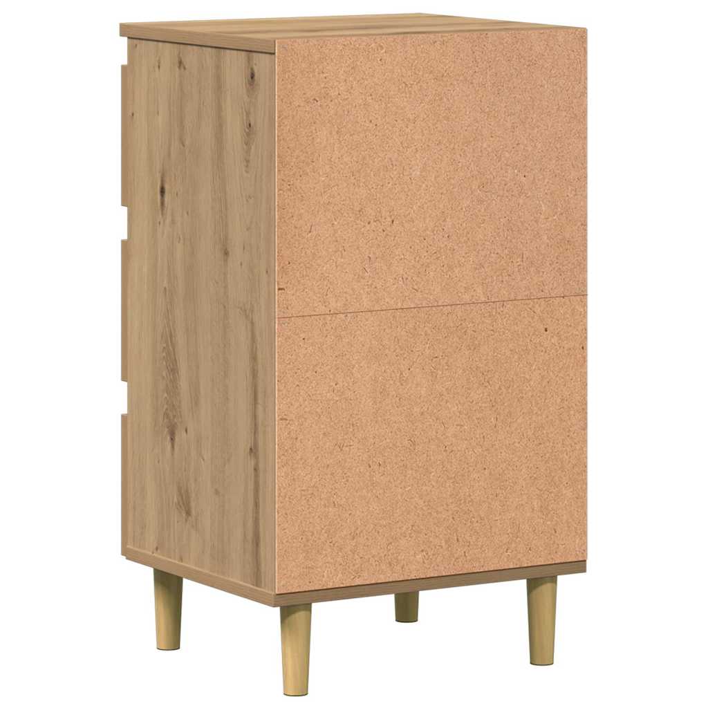 Mesa cabeceira 40x35x69 cm derivados madeira carvalho artisiano