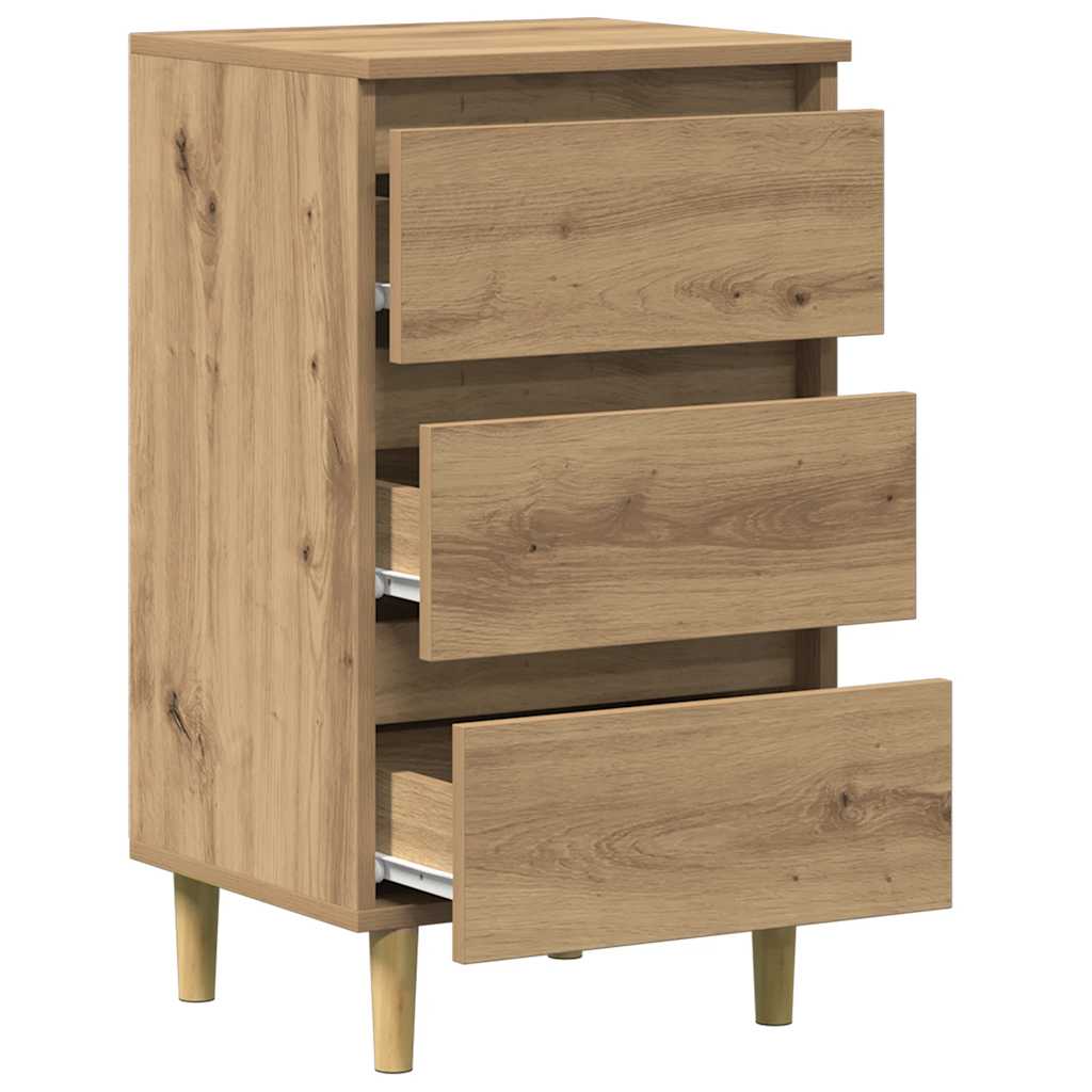 Mesa cabeceira 40x35x69 cm derivados madeira carvalho artisiano