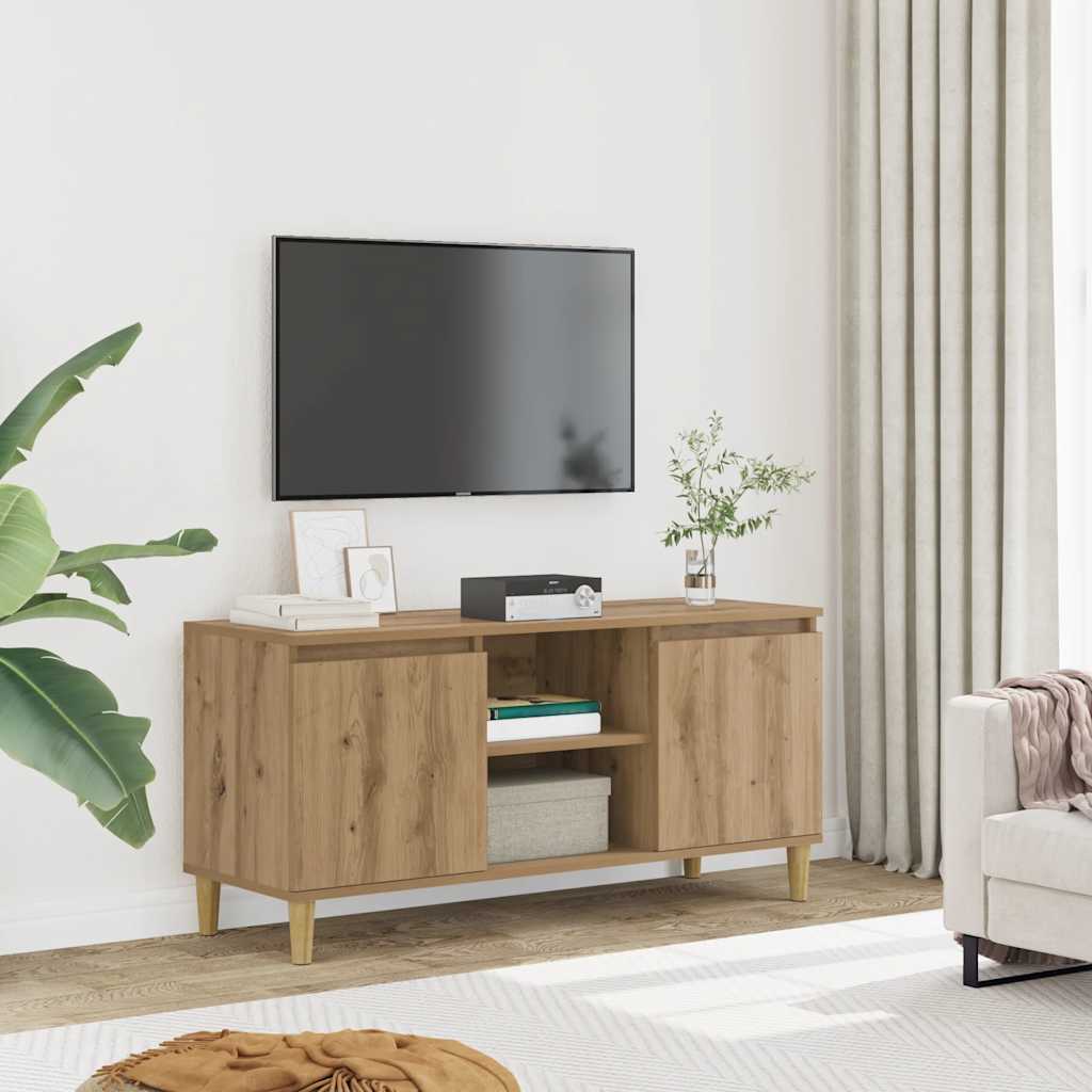 Móvel de TV 102x35x50cm derivados de madeira carvalho artisiano
