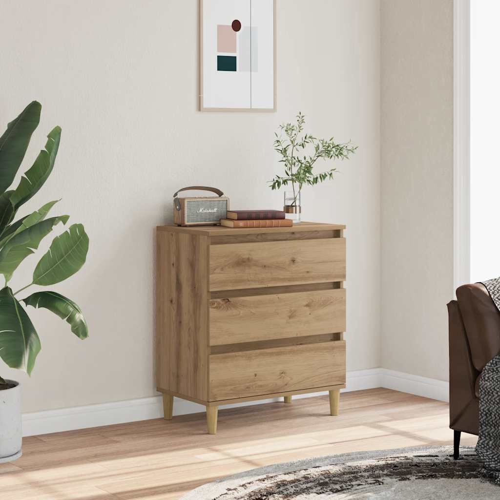 Aparador carvalho artesanal 60x35x70 cm madeira trabalhada