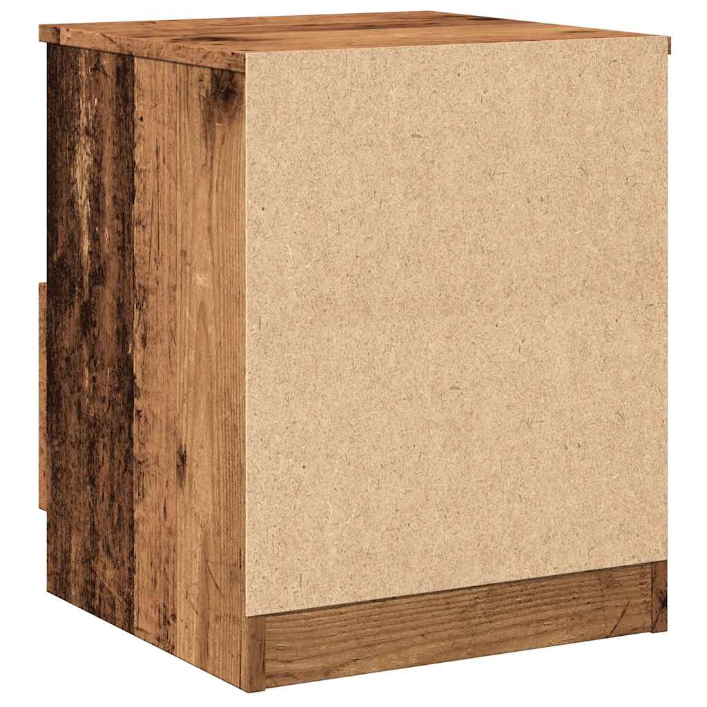 Mesa de cabeceira 2 pcs 40x40x50cm deriv. madeira madeira velha