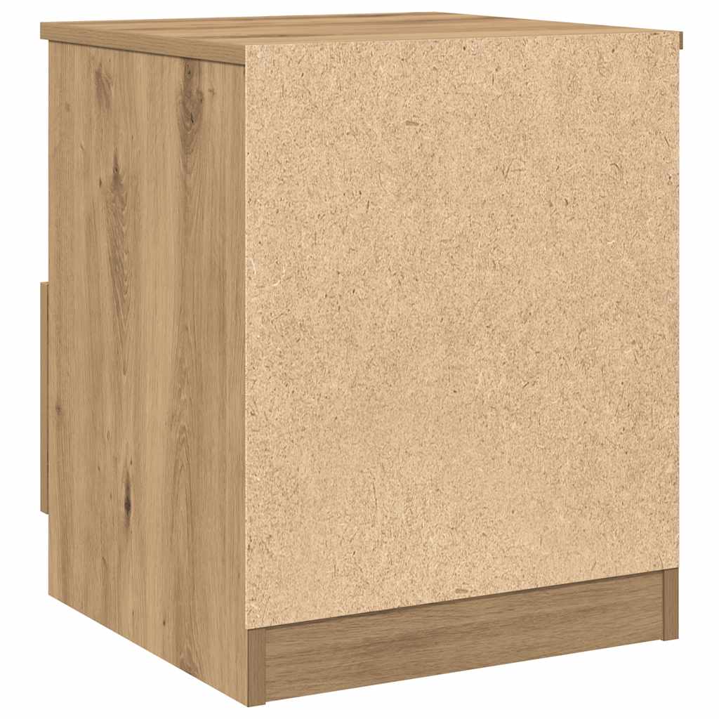 Mesa cabeceira 2pcs 40x40x50cm deriv.madeira carvalho artisiano