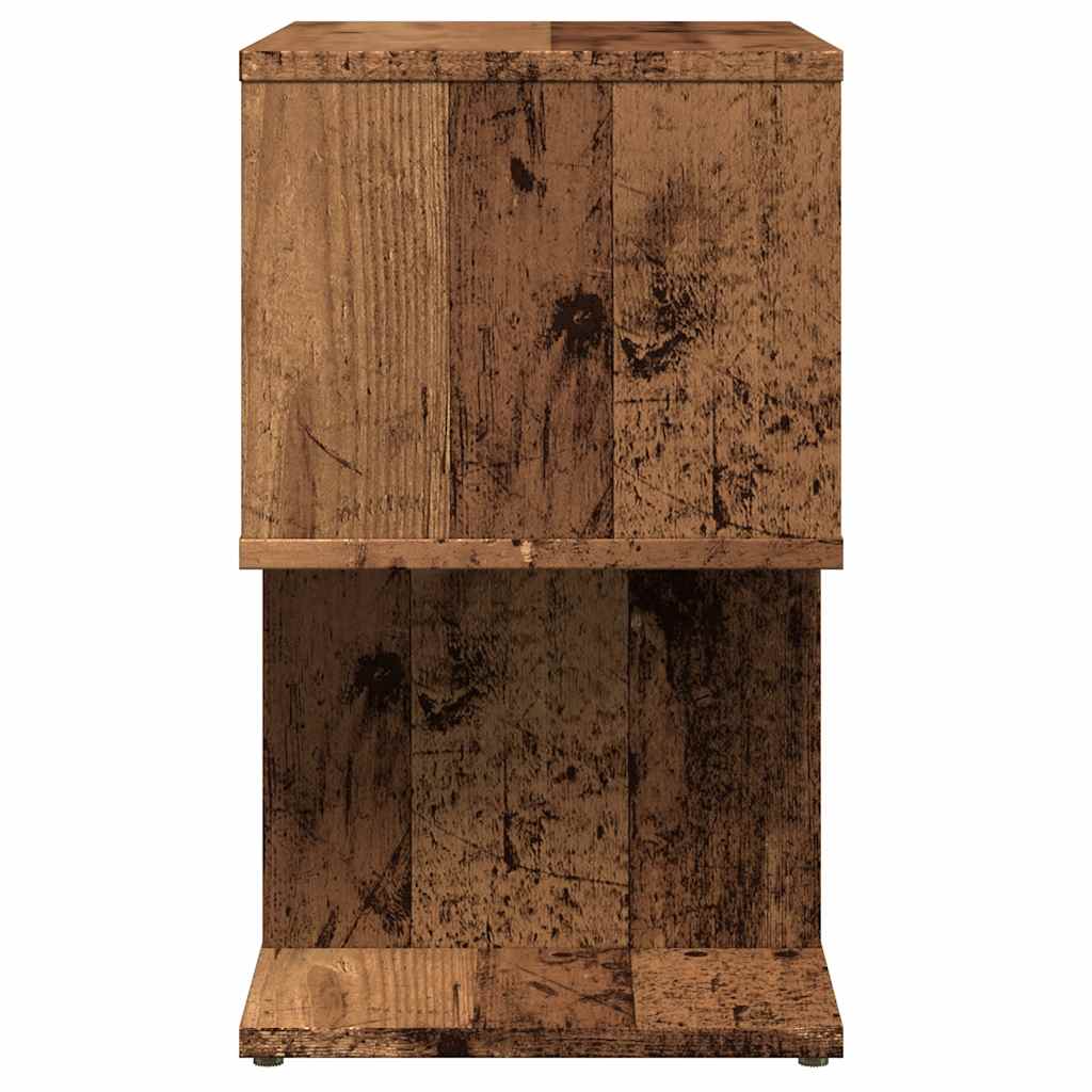 Mesa de cabeceira madeira velha 50x30x51,5cm madeira trabalhada