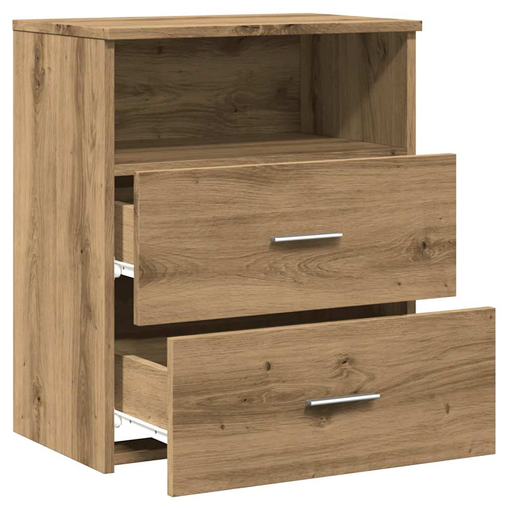 Mesa cabeceira 50x32x60cm derivados madeira carvalho artisiano