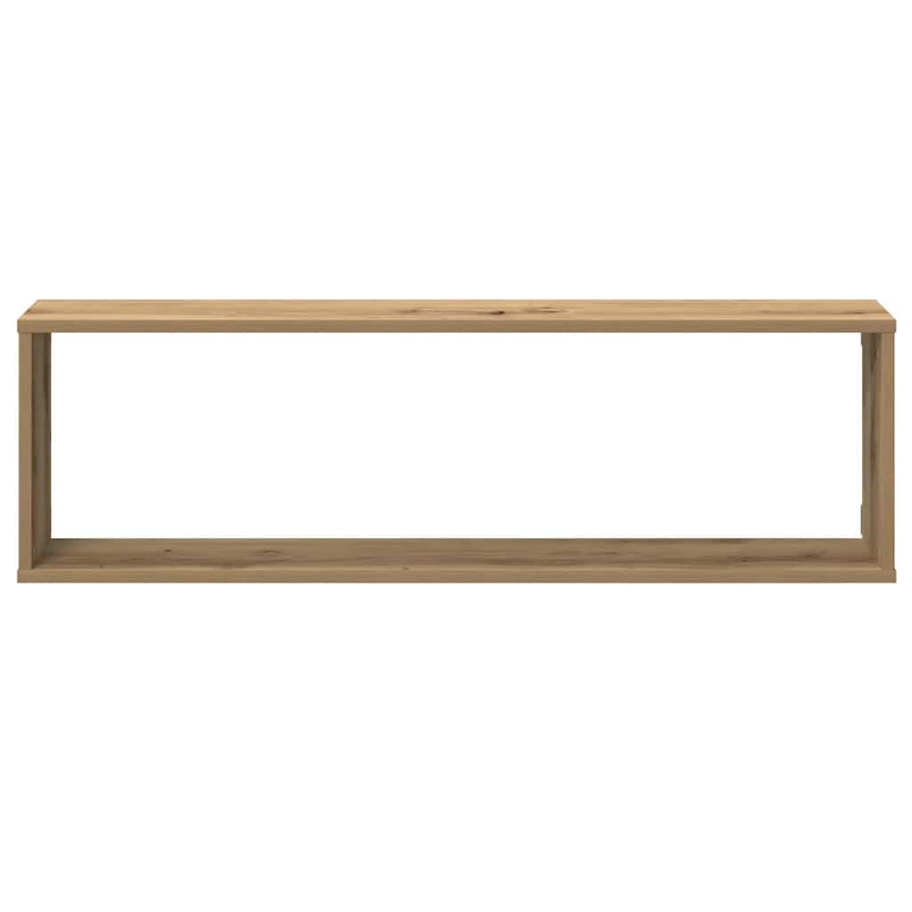 Prateleiras cubo 2 pcs derivados de madeira carvalho artisiano