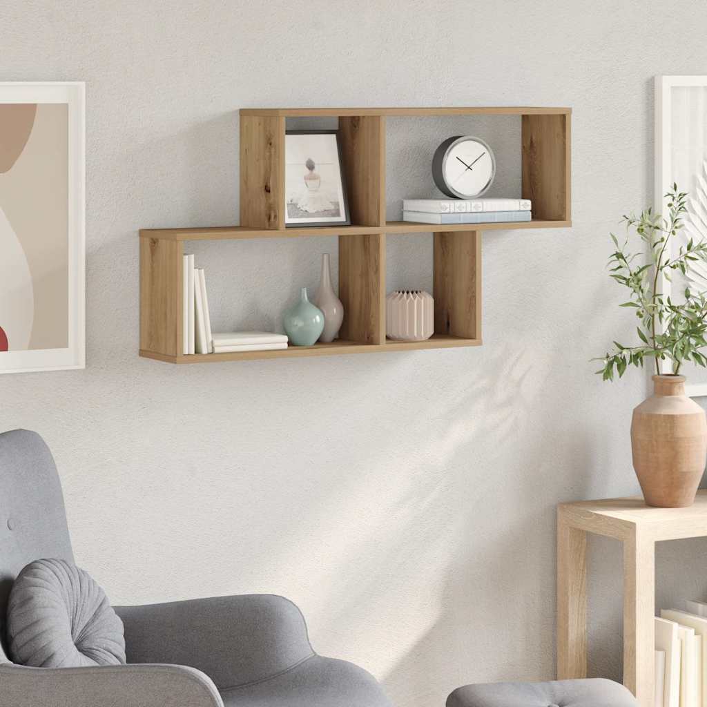 Estante de parede 100x18x53 cm derivados madeira madeira velha