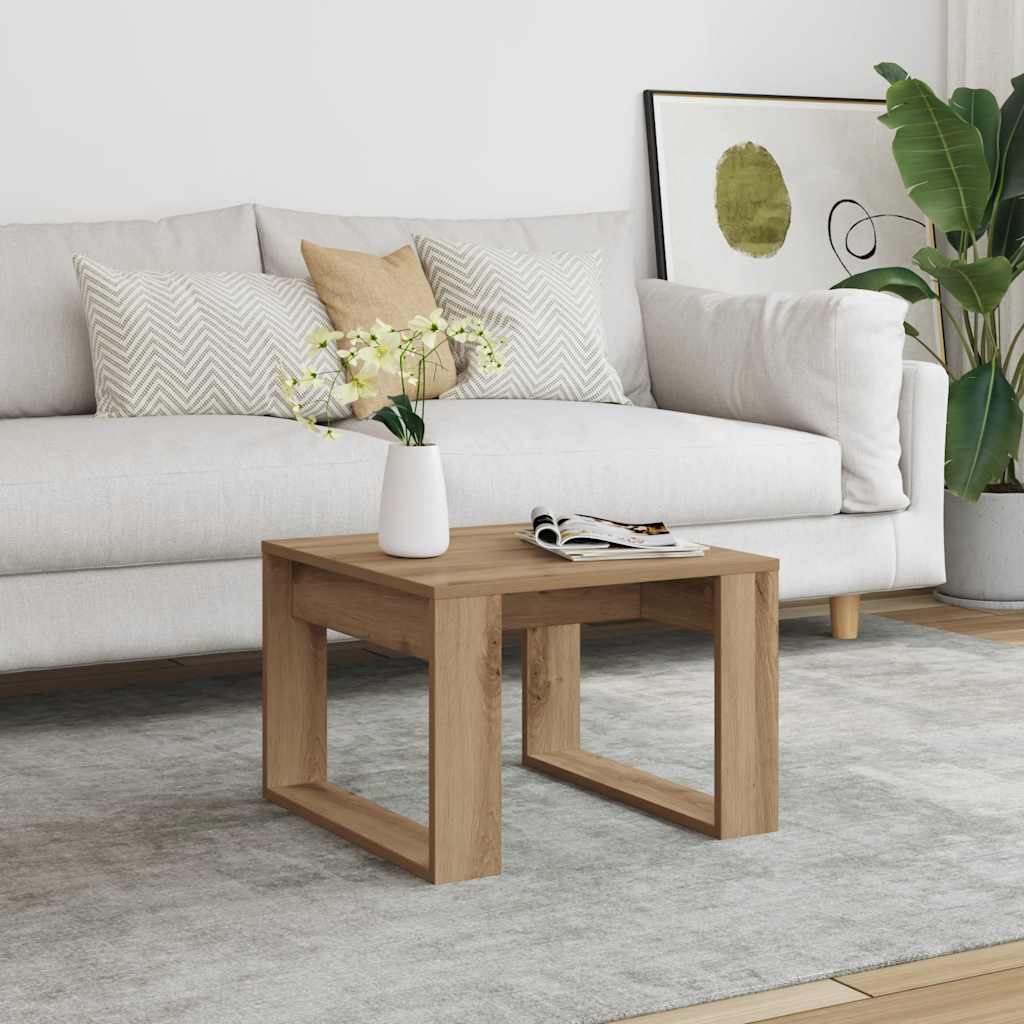 Mesa de apoio 50x50x35 cm derivados madeira carvalho artisiano