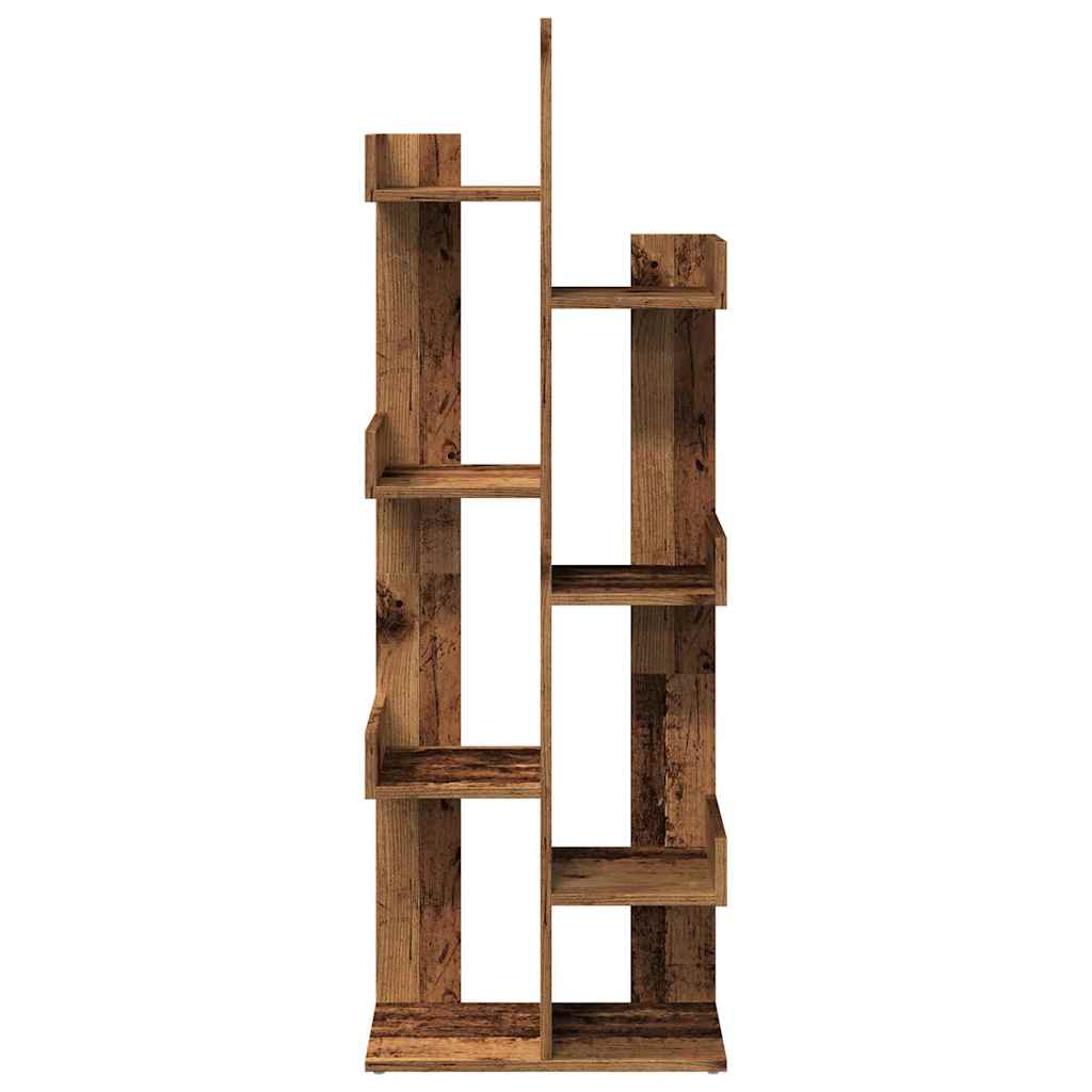 Estante 48x25,5x140 cm contraplacado madeira velha