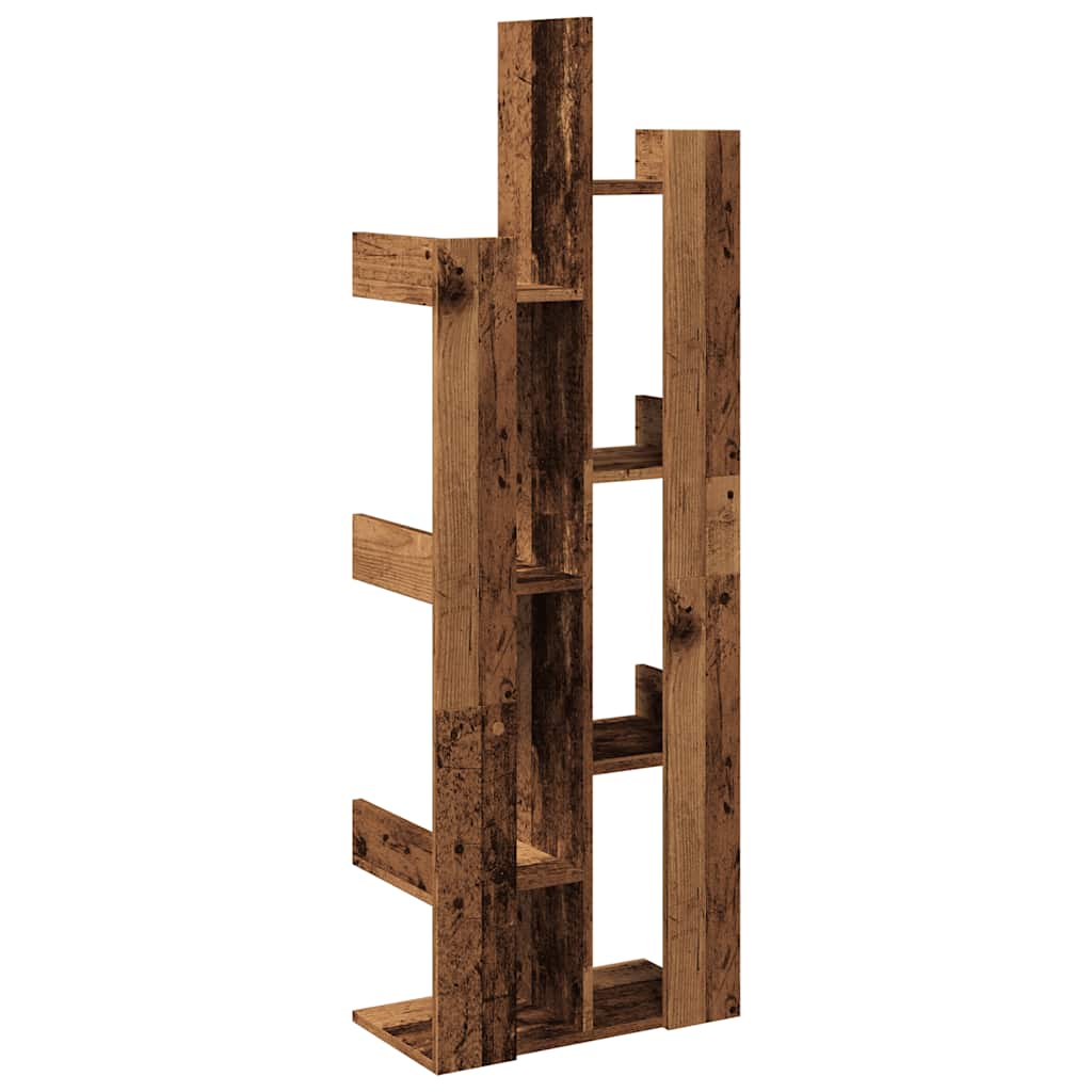 Estante 48x25,5x140 cm contraplacado madeira velha