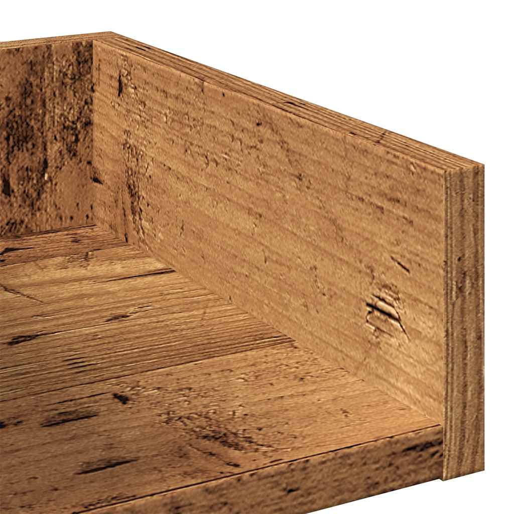 Estante 48x25,5x140 cm contraplacado madeira velha