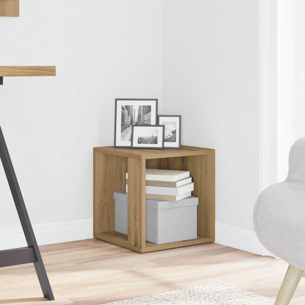 Mesa de apoio 33x33x34 cm derivados madeira carvalho artisiano