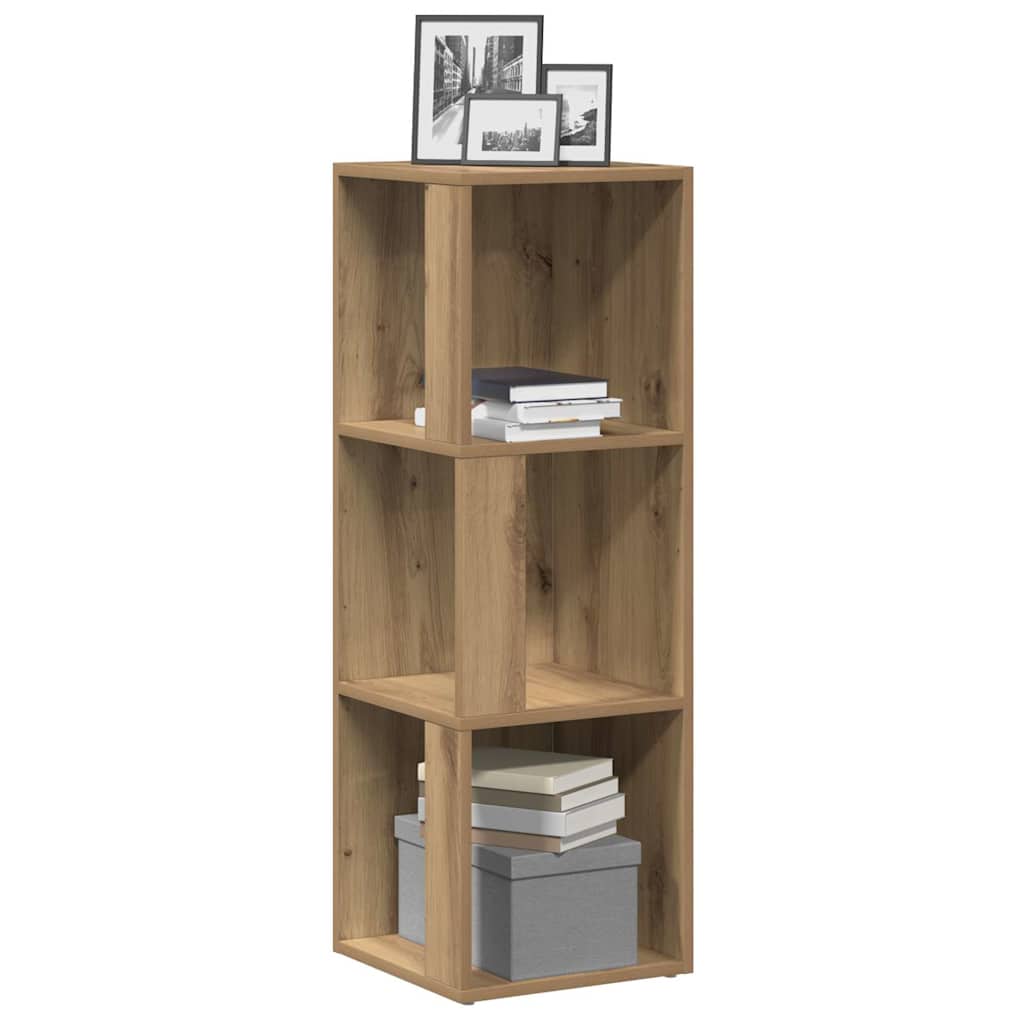 Armário de canto 33x33x100 cm deriv. madeira carvalho artisiano