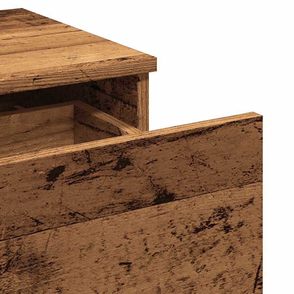 Mesa de cabeceira madeira velha 40x35x65 cm madeira trabalhada