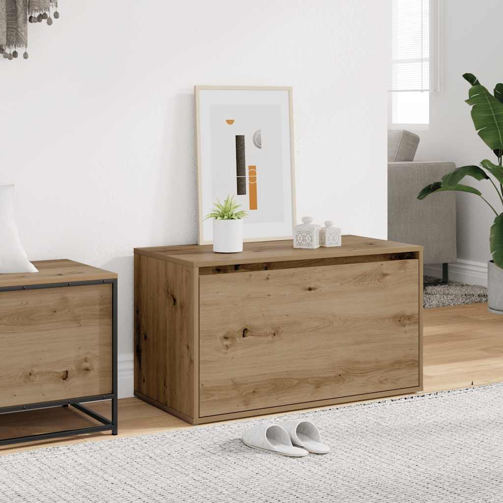 Banco de corredor 80x40x45 cm contraplacado carvalho artesanal