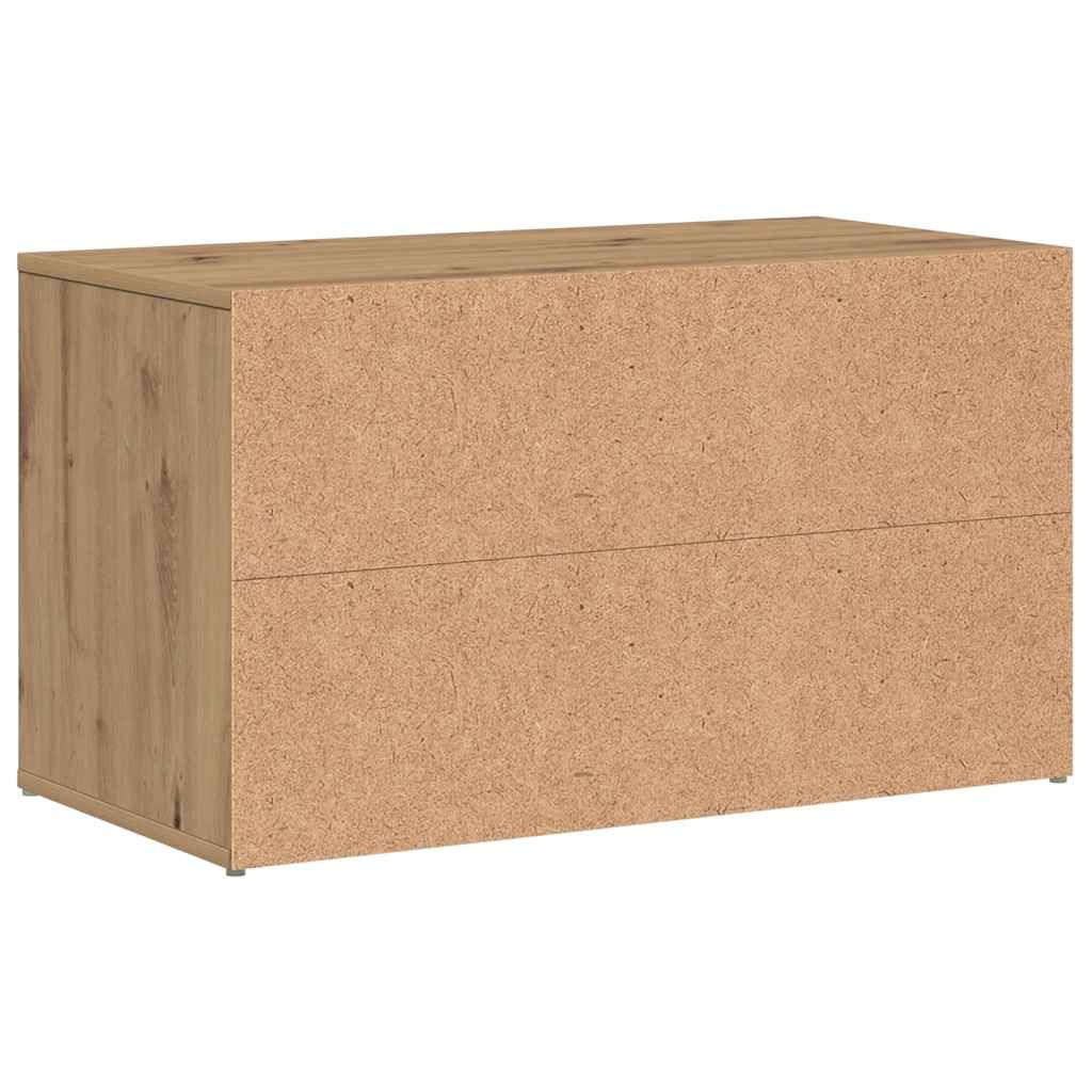 Banco de corredor 80x40x45 cm contraplacado carvalho artesanal